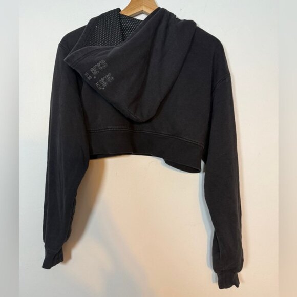 FP Movement Black Cropped Hoodie with Mesh Lining – Size S - Picture 4 of 9